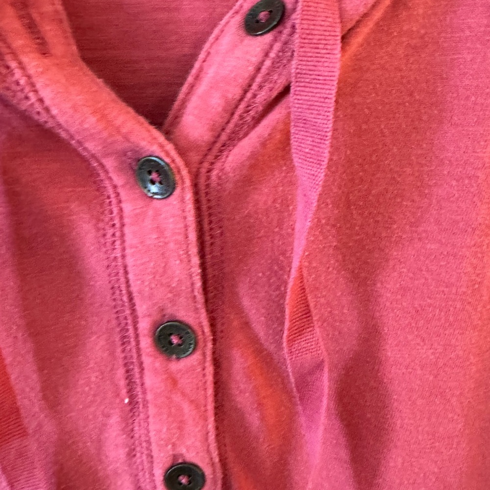 Preloved Coral Carhartt Long Sleeve Hoodie - Picture 4 of 5